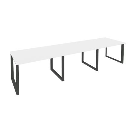 Стол переговорный Onix O.MO-PRG-3.2 3540x980x750 (Белый Бриллиант/Черный металл)