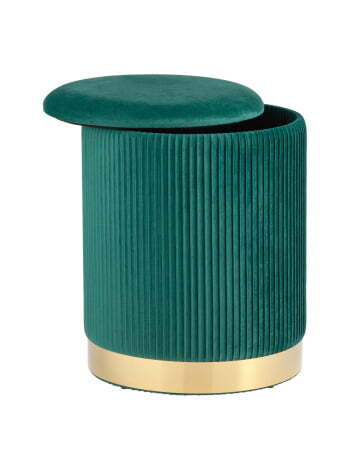 Пуф Шарлотта с ящиком велюр зеленый (Пуф Шарлотта зеленый)