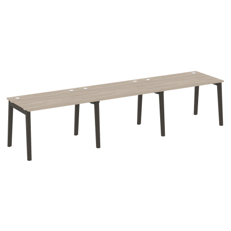 Рабочая станция на деревянных опорах Onix Wood OW.RS-3.2.8 3540x800x750 (Дуб Аттик/Дуб Темный)