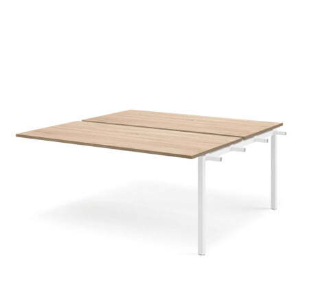 TOUR LIGHT Бенч-система 2 рабочих места 160143 (Дуб калифорнийский/Белый металл)