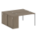 Рабочая станция с опорным шкафом-купе Metal System Style БП.РС-СШК-1.2 1610x1475x750 (Дуб Наварра/Серый металл)