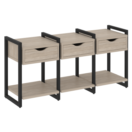 Тумба на регулируемых опорах наборная VR.L-TN-4.O 1440x460x719 (Дуб Аттик/Черный металл)