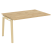 Проходной наборный элемент переговорного стола на деревянных опорах Onix Wood OW.NPRG-3 1380x980x750 (Тиквуд Светлый/Дуб Темный)