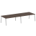 Стол для переговоров (2 столешницы) на А-образном м/к Metal System Style БА.ПРГ-2.5 3600x1235x750 (Дуб наварра/Серый металл)