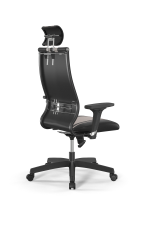 Кресло для руководителя Метта Sit 10 B2-187D - Extra /Kb40/Wh40/D02P/H3mL-G-2D(M09.B02.G15.W01 (Черный | Светло-бежевый)