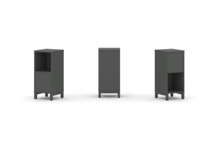 Набор стеллажа 2-х сторонний, 2 яруса SN.NSD-211 (387х400х881) (Антрацит/Металл Антрацит)