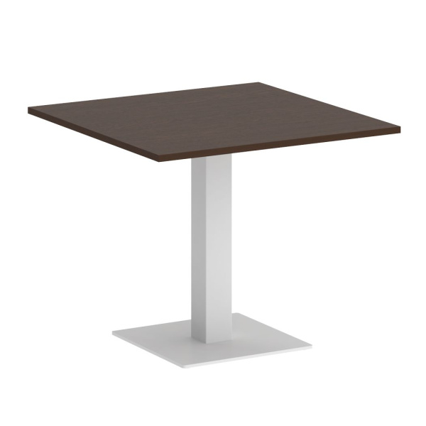 Стол квадратный VR.SP-5-90.2 900x900x750 (Венге Цаво/Белый Металл)