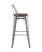 Стул барный TOLIX WOOD со спинкой серебристый матовый (Стул барный Tolix серебристый, матовый)