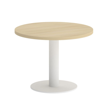 Стол журнальный круглый VR.SP-5-60.1G 600x600x450 (Акация Лорка/Белый Металл)