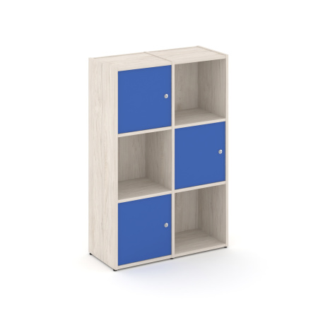 Стеллаж Locker Plus LK.K-002 798x350x1203 (Денвер Светлый | Синий)