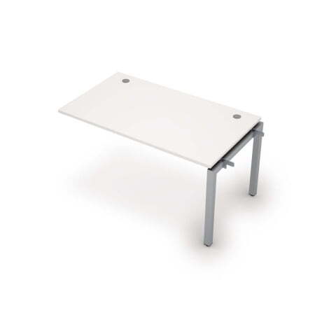 6МБС.5189 Линейная бенч-система, средний модуль (1400x800x750) (Белый/Алюминий матовый)