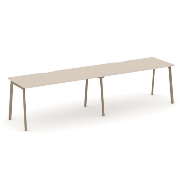 Рабочая станция 2 места ES.RS-2.4-VP (3160х730х750) (Капучино/Металл Латте)