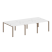 Рабочая станция на 6 раб. мест Metal System Style БП.СМ-6.1 3000x1475x750 (Дуб Наварра/Серый металл)