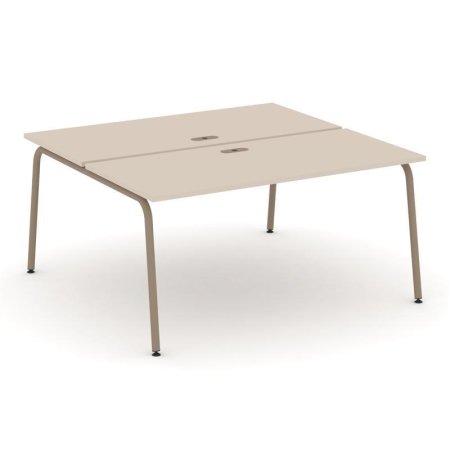 Рабочая станция 2 места ES.D.RS-2.4-LK (1580х1500х750) (Капучино/Металл Латте)