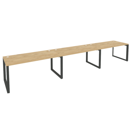 Рабочая станция на О-образном м/к Onix O.MO-RS-3.4.8 4740x800x750 (Тиквуд Светлый/Черный металл)