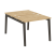 Рабочая станция на деревянных опорах Onix Wood OW.D.RS-2.1.7 980x1475x750 (Тиквуд Светлый/Дуб Темный)