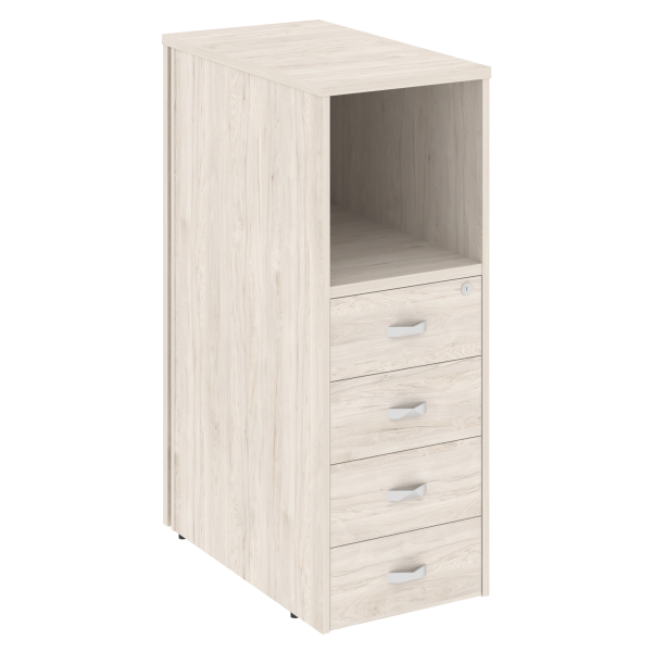 Тумба 4 ящика завершающая, левая Onix O.R-TV-4L 436x767x1185 (Денвер Светлый)