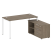 Рабочая станция с опорной тумбой правая Metal System Style БП.РС-СТС-2.3 Пр 1500x1520x750 (Дуб Наварра/Серый металл)