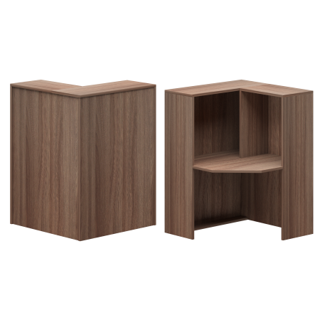 Стойка угловая правая Ресепшн А-556 900x900x1220 (Темный шимо)