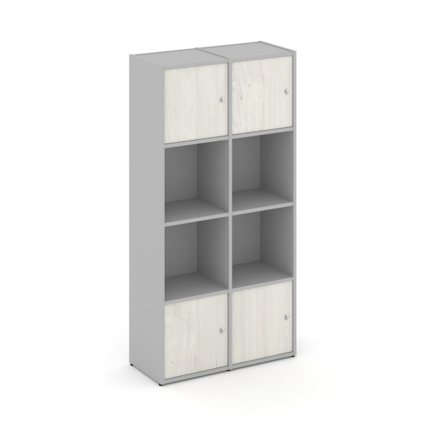 Стеллаж Locker Plus LK.K-005 798x350x1593 (Серый | Дуб Наварра)