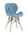 Стул Бон рогожка голубой (Стул Бон голубой)
