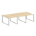 Рабочая станция Metal System Style БО.СМ-6.1 3000x1475x750 (Дуб Наварра/Серый металл)
