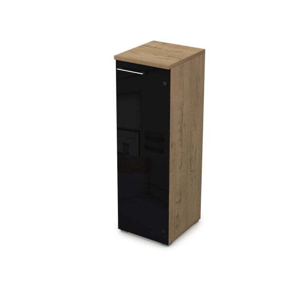 Пенал средний со стеклом правый Gloss line 9НП.017.7 П 400x450x1245 (Teakwood)