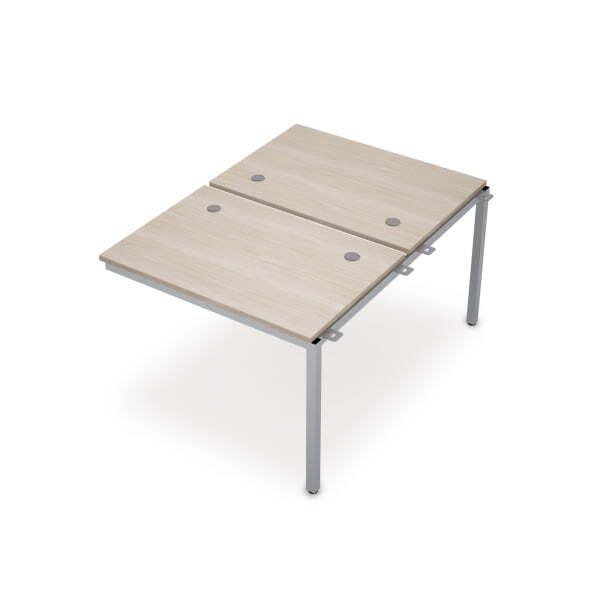 6МБС.277 Сдвоенные бенч-системы, средний модуль (1000x1435x750) (Шамони светлый/Алюминий матовый)