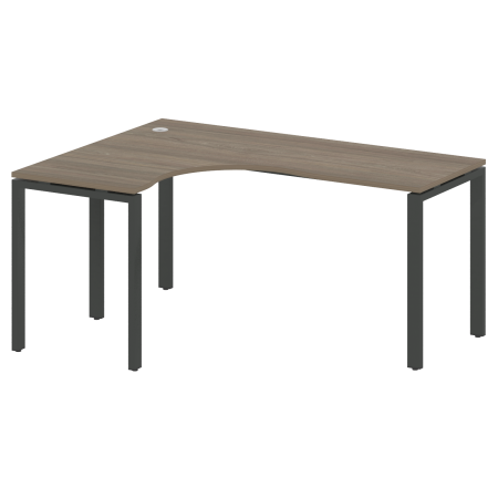 Стол криволинейный левый Metal System Style БП.СА-4 Л 1600x1200x750 (Вяз/Антрацит металл)