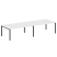 Переговорный стол 2 столешницы Metal System Style БП.ПРГ-2.5 3600x1235x750 (Дуб Наварра/Серый металл)
