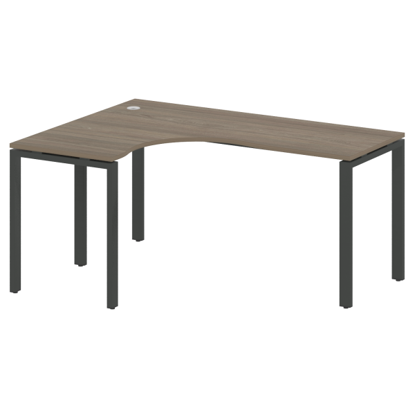 Стол криволинейный левый Metal System Style БП.СА-4 Л 1600x1200x750 (Вяз/Антрацит металл)
