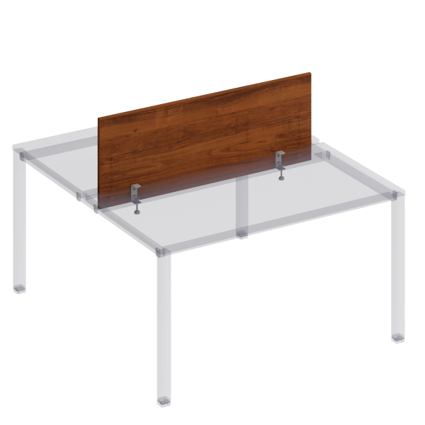 Экран настл. фронт. с кроншт. для рабочей станции 160 на мет. каркас КФ Комфорт КФ К.848 1450x450x18 (Французский орехСерый)