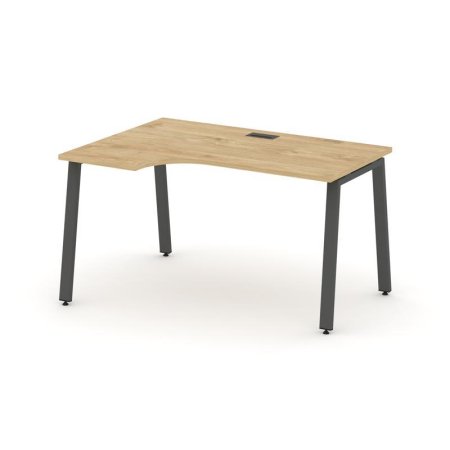 Стол рабочий эргономичный SN-6A.SPA-001(L) (1380х600/980х750) (Тиквуд Светлый/Металл Антрацит)