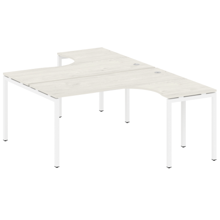 Рабочая станция криволинейная Metal System Style БП.РАС-СА-2.4 1600x2435x750 (Акация/Антрацит металл)