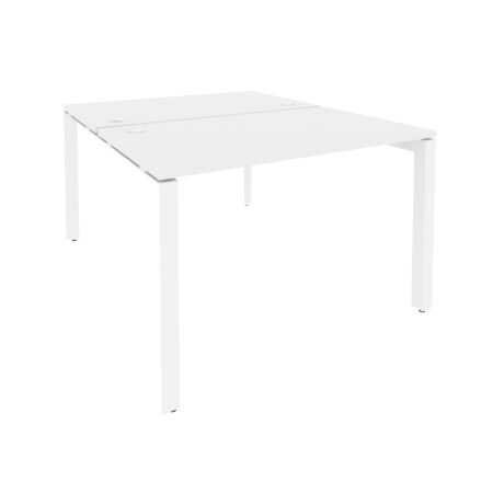 Рабочая станция на П-образном м/к Onix O.MP-D.RS-2.2.7 1180x1475x750 (Белый Бриллиант/Белый Металл)