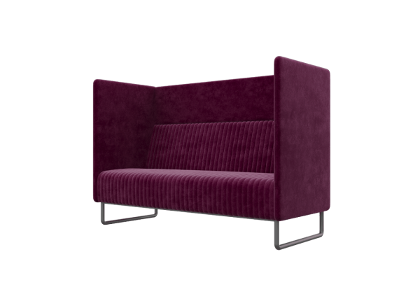 Диван двухместный BROS-2 (Velvet lux 65/Металл Черный)