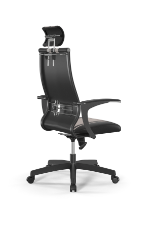 Кресло для руководителя Метта Sit 10 B2-187U - Extra /Kb40/Wh40/U0mL-b/H3mL-G-2D(M09.B02.G15.W01) (Черный | Светло-бежевый)