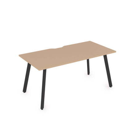 10СРВ.085 Стол рабочий с вырезом, прямолинейный (1800x800x750) (Mokko/Черный металл)