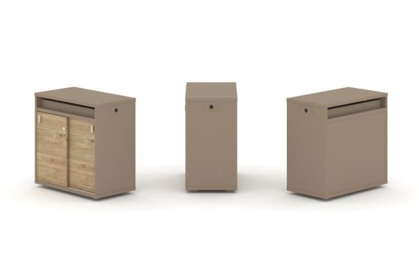 Тумба одиночная + топ ES.NB.1T-3 (750х410х750) (Латте/Тиквуд Светлый)