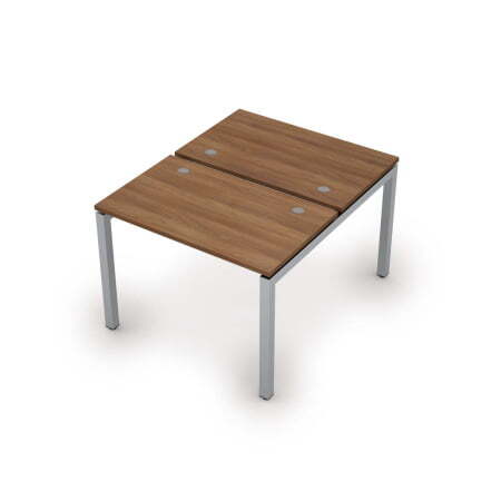 6МБ.5267 Бенч-система на 2 рабочих места (1000x1235x750) (Белый/Алюминий матовый)