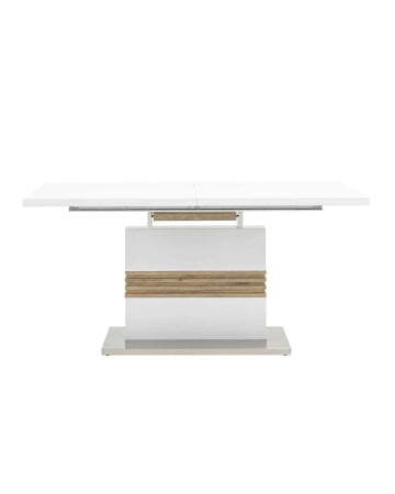 Стол обеденный Тампа раскладной 160-200*90 глянцевый белый (Стол обеденный Тампа белый)