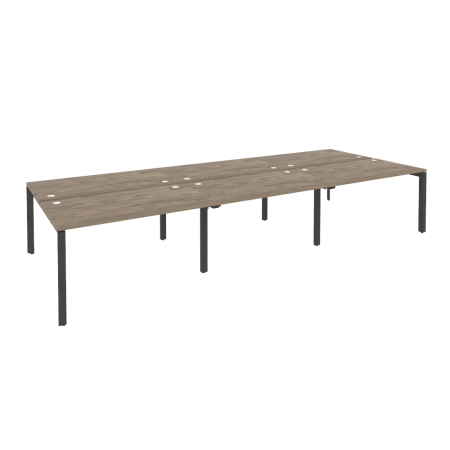 Рабочая станция на П-образном м/к Onix O.MP-D.RS-6.3.8 4140x1635x750 (Тиквуд Темный/Черный металл)