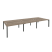 Рабочая станция на П-образном м/к Onix O.MP-D.RS-6.3.8 4140x1635x750 (Тиквуд Темный/Белый Металл)