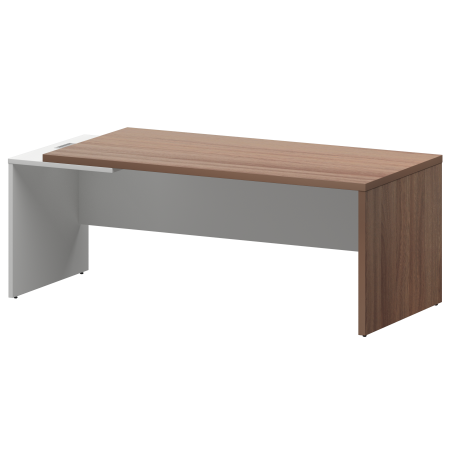 Стол руководителя левый Кортез KZ-20L 2000x900x750 (Темный шимо/Белый)