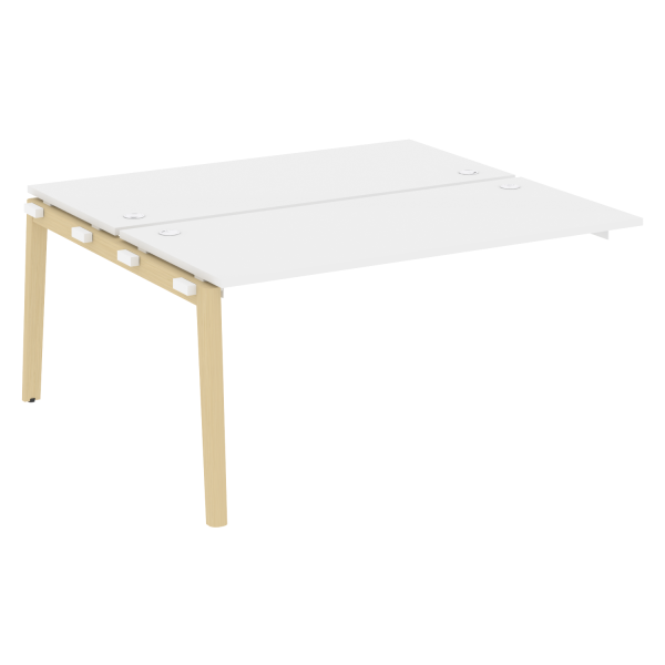 Наборный элемент рабочей станции на деревянных опорах Onix Wood OW.2.NRS-4.7 1580x1475x750 (Белый Бриллиант/Дуб Светлый)