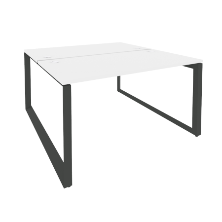 Рабочая станция на О-образном м/к Onix O.MO-D.RS-2.3.7 1380x1475x750 (Белый Бриллиант/Черный металл)