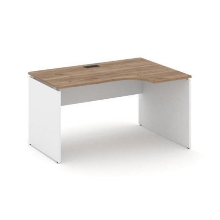 Стол рабочий эргономичный SN-D.SPA-001(R) (1380х600/980х750) (Дуб Табак/Белый)