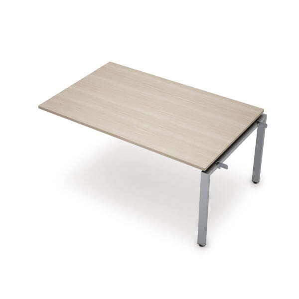 6МПС.604 Бенч-система для переговорных столов, средний модуль (1600x1000x750) (Шамони светлый/Алюминий матовый)