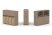 Тумба двойная + низкая надставка ES.NB.2N-5 (1500х410х1135) (Латте/Тиквуд Светлый)