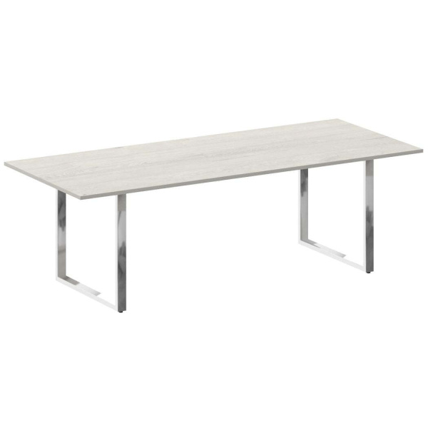 Стол переговорный на О-обр. м/к БО.ПРГ-240 2400x1000x750 (Дуб Наварра/Нерж. Сталь)